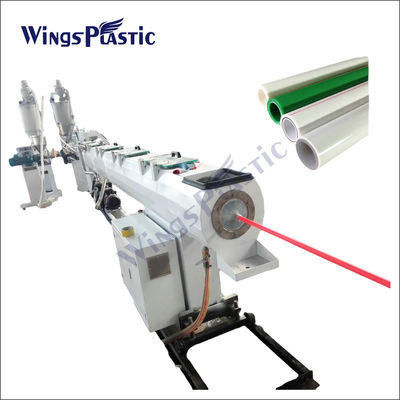 خط إنتاج الأنابيب LDPE HDPE PPR آلة بثق الأنبوب PPR 150-220kg / H