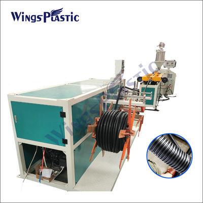 آلة بثق الأنبوب المموج البلاستيكي PP PVC PA HDPE آلة الطارد 40-80kg / H.