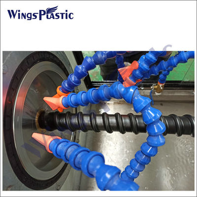 آلة تصنيع الأنابيب المموجة HDPE LDPE PVC خط بثق الأنبوب المموج PE اللولبي