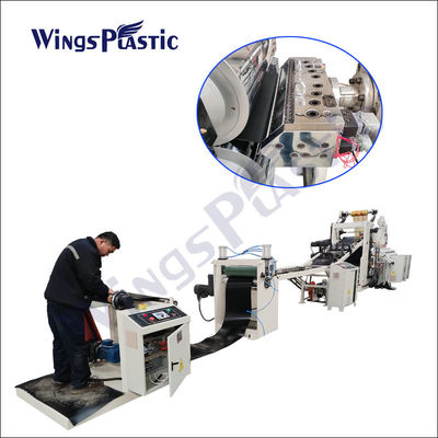 برغي واحد آلة بثق الصفيحة البلاستيكية HDPE LDPE HIPS PVC آلة بثق الصفيحة